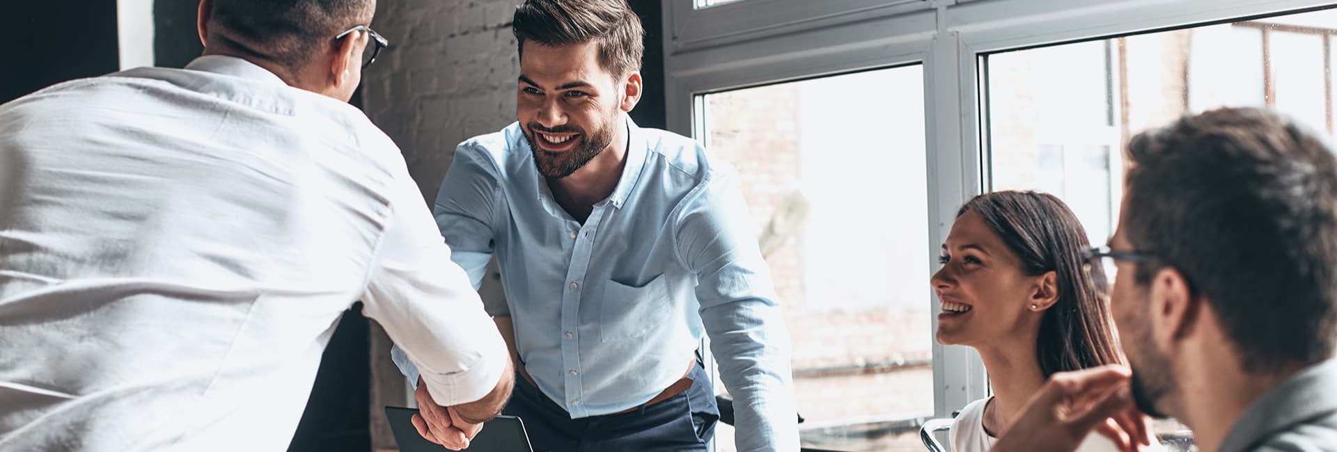 Group of people smiling