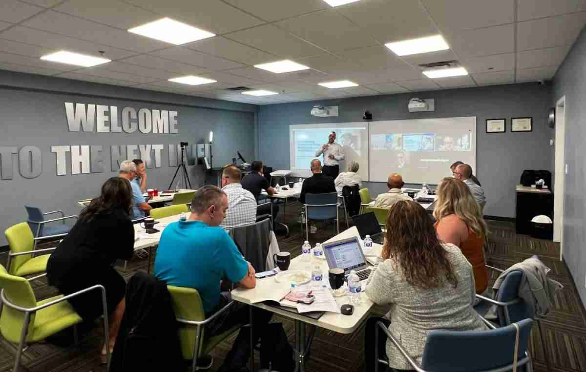 Franchise owners in a sales training franchise workshop at Sandler