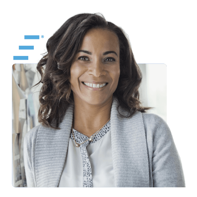 Sandler Certification Woman with Background