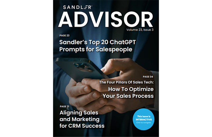 Volume 23 Issue 3 Sandler Advisor Cover